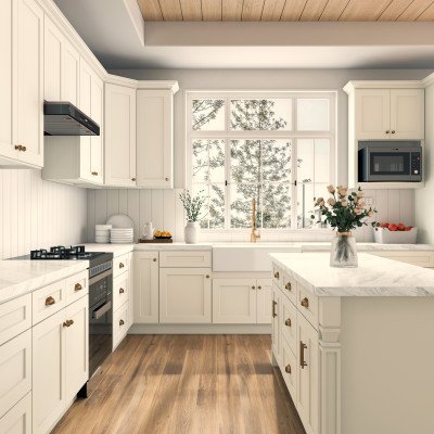 Antique White Shaker Cabinets